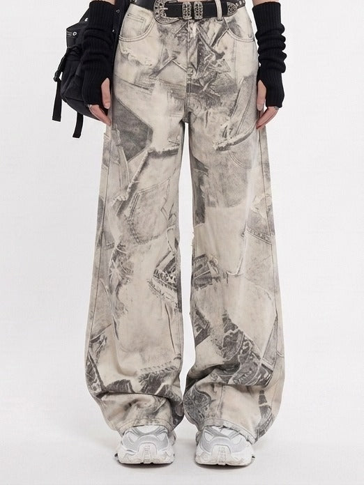 Sigil Print Jeans