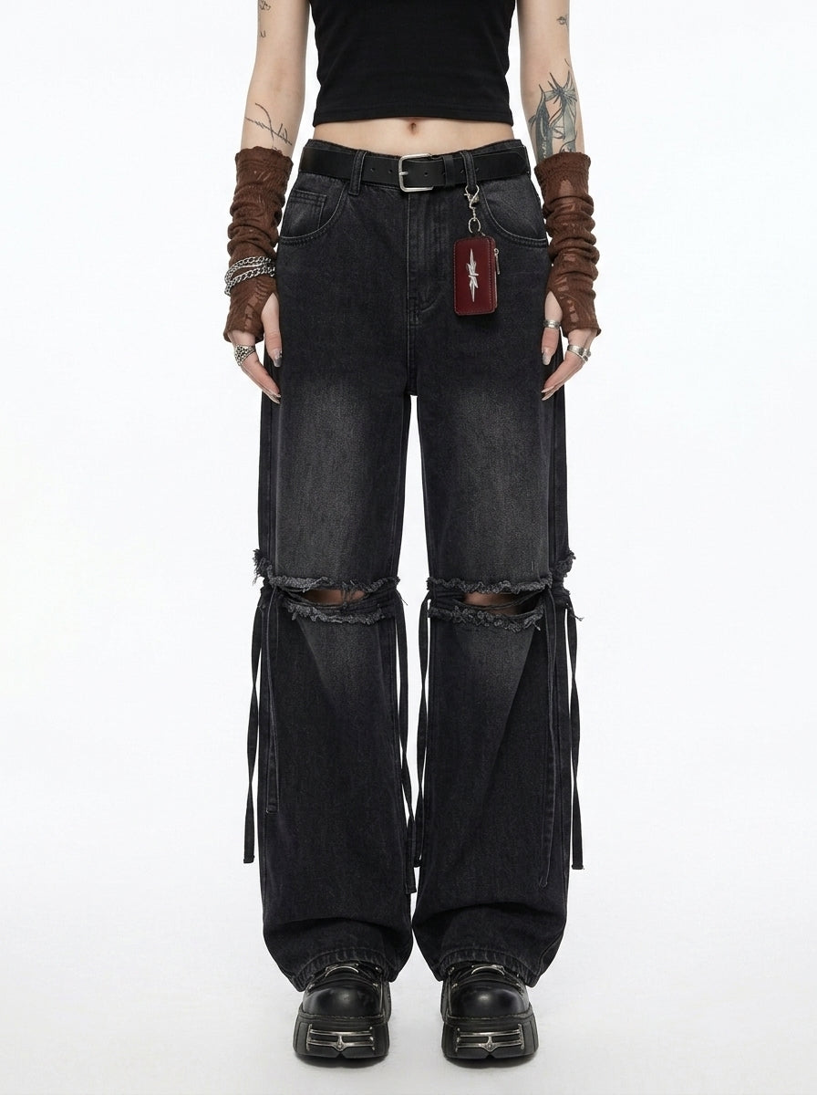 Slit Streamer Jeans