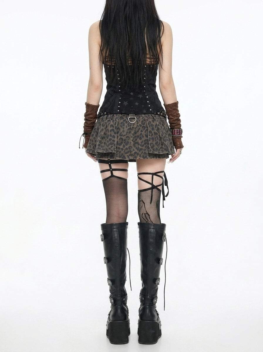 Grit Leopard Skort