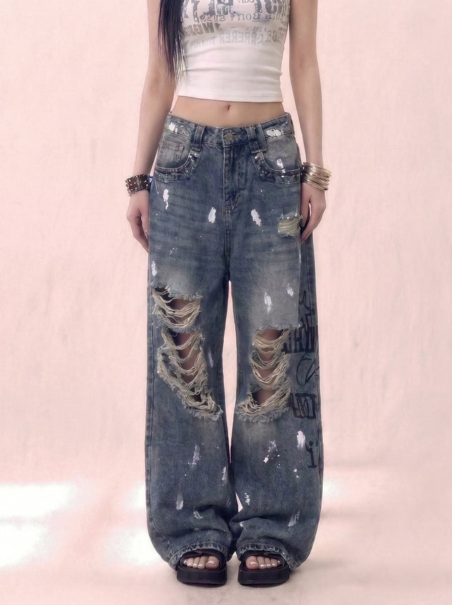 Ink Splash Jeans