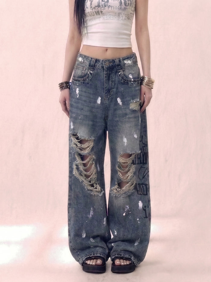 Ink Splash Jeans