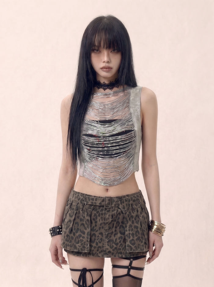 Fray Cutout Vest