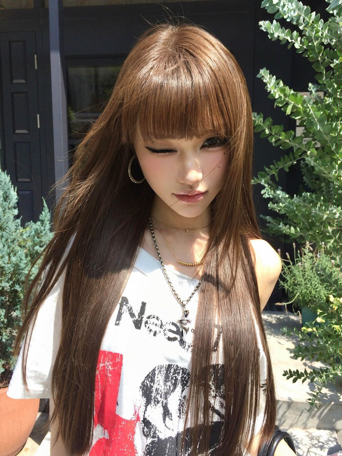 Punk subculture white cross-shoulder short-sleeve T-shirt for women, new summer backless American spicy off-shoulder top
